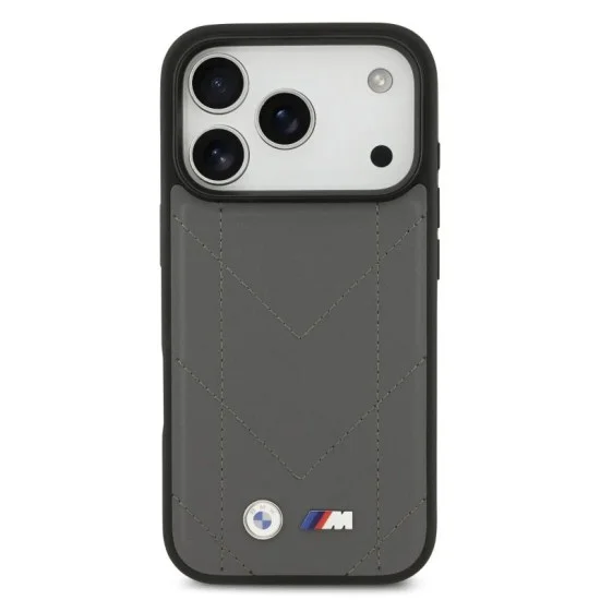 Bmw Iphone 17 Pro Max Case - Magsafe Quilted Leather With Metal Logo